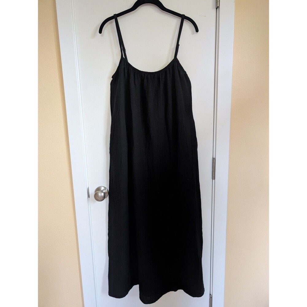 NWT Sol Angeles Gauzy Maxi Dress Size XS/Small Black Beach Resortwear Coastal